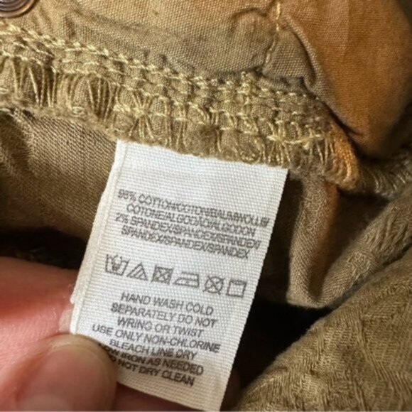 Free People | Women's Olive Green Textured Casual Skinny Pants Size 25 - Picture 7 of 8